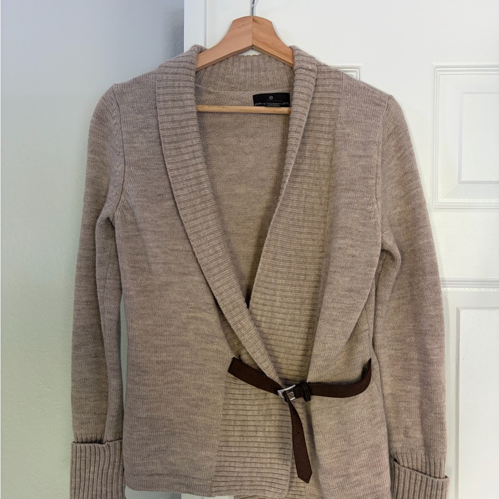 Fenn Wright Manson Taupe Cardigan with Belt